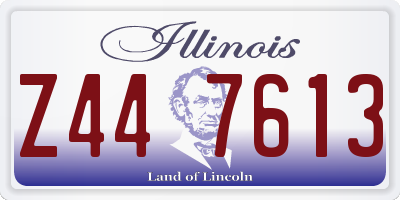 IL license plate Z447613