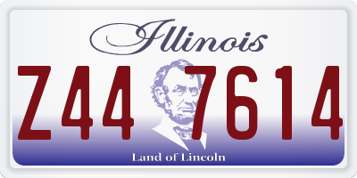 IL license plate Z447614