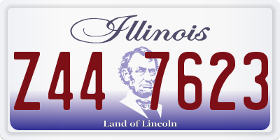 IL license plate Z447623