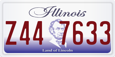 IL license plate Z447633