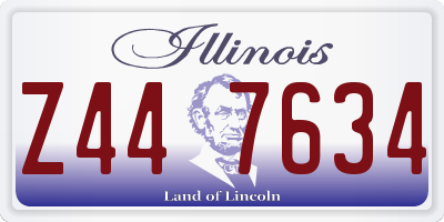 IL license plate Z447634