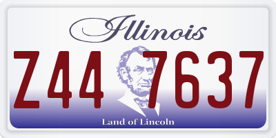 IL license plate Z447637