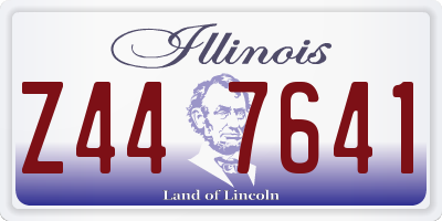 IL license plate Z447641