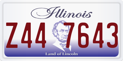 IL license plate Z447643
