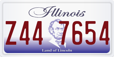 IL license plate Z447654