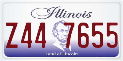 IL license plate Z447655