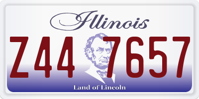 IL license plate Z447657