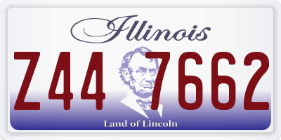 IL license plate Z447662