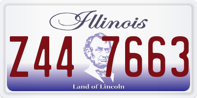 IL license plate Z447663