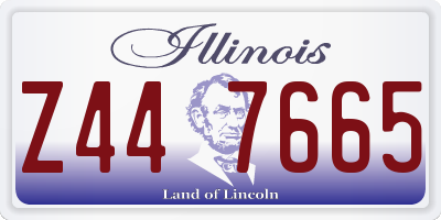 IL license plate Z447665