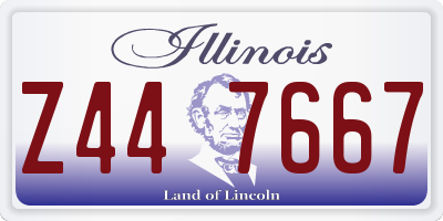 IL license plate Z447667