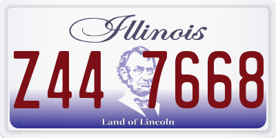 IL license plate Z447668