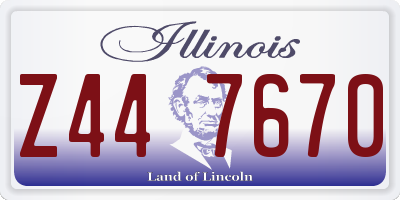 IL license plate Z447670