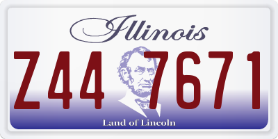 IL license plate Z447671