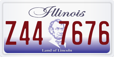 IL license plate Z447676