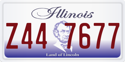 IL license plate Z447677