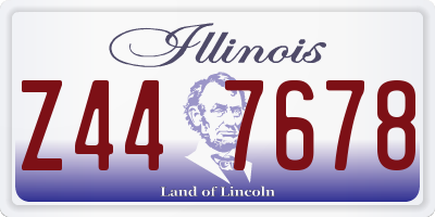 IL license plate Z447678