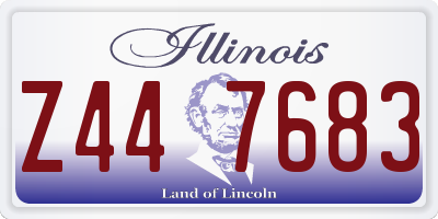 IL license plate Z447683