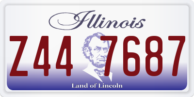 IL license plate Z447687