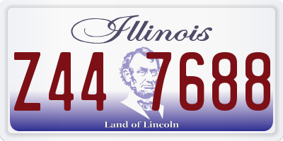 IL license plate Z447688