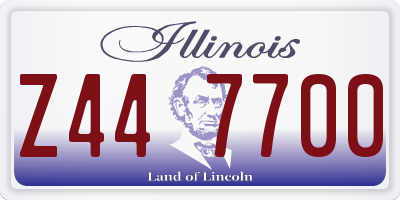 IL license plate Z447700