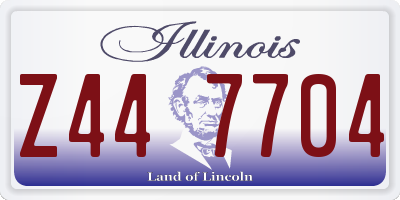 IL license plate Z447704
