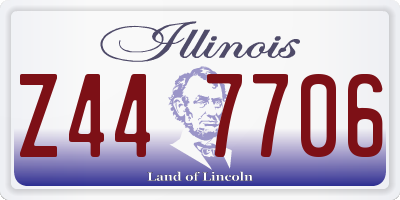 IL license plate Z447706