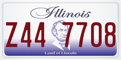 IL license plate Z447708
