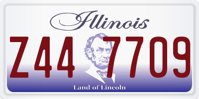 IL license plate Z447709