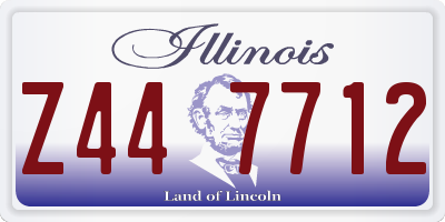 IL license plate Z447712