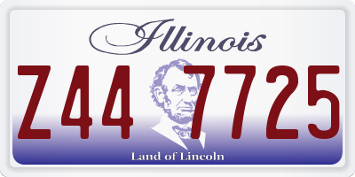 IL license plate Z447725