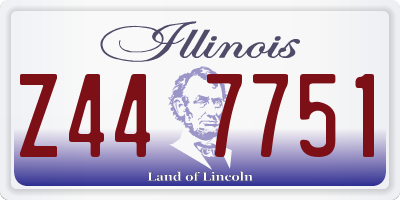 IL license plate Z447751