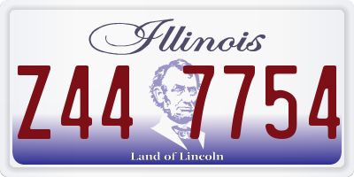 IL license plate Z447754