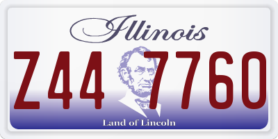 IL license plate Z447760