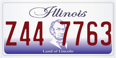 IL license plate Z447763