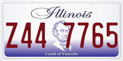 IL license plate Z447765
