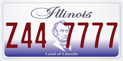 IL license plate Z447777