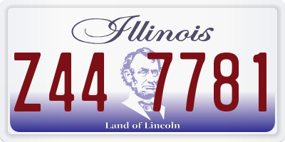 IL license plate Z447781
