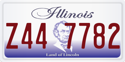 IL license plate Z447782