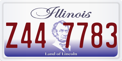 IL license plate Z447783