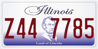 IL license plate Z447785