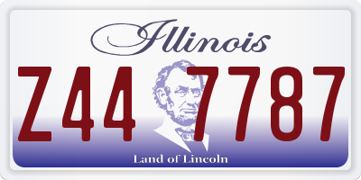 IL license plate Z447787