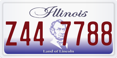 IL license plate Z447788