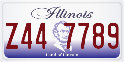 IL license plate Z447789