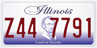 IL license plate Z447791