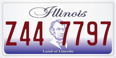 IL license plate Z447797