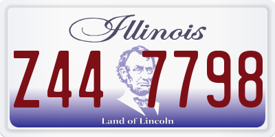 IL license plate Z447798