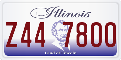 IL license plate Z447800