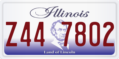 IL license plate Z447802