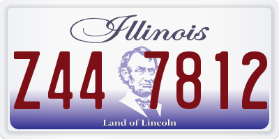IL license plate Z447812